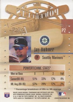 1996 Topps Laser - Power Cuts #P2 Jay Buhner Back