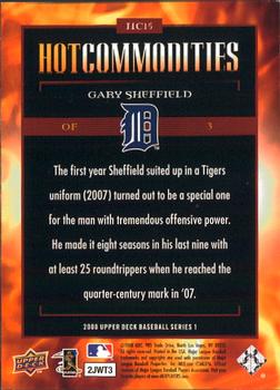 2008 Upper Deck - Hot Commodities #HC15 Gary Sheffield Back