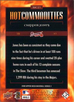 2008 Upper Deck - Hot Commodities #HC23 Chipper Jones Back