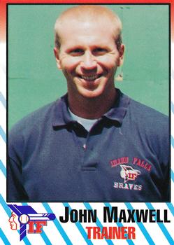 1995 Idaho Falls Braves #NNO John Maxwell Front