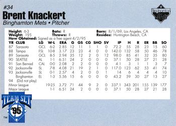 1995 Binghamton Mets #NNO Brent Knackert Back