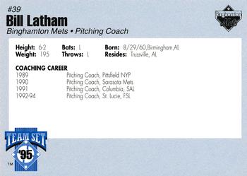 1995 Binghamton Mets #NNO Bill Latham Back