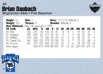 1995 Binghamton Mets #NNO Brian Daubach Back