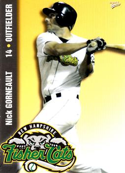 2009 MultiAd New Hampshire Fisher Cats #15 Nick Gorneault Front