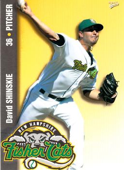 2009 MultiAd New Hampshire Fisher Cats #19 David Shinskie Front