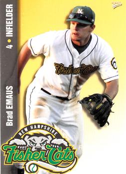 2009 MultiAd New Hampshire Fisher Cats #4 Brad Emaus Front