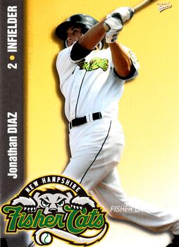 2009 MultiAd New Hampshire Fisher Cats #8 Jonathan Diaz Front