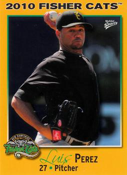 2010 MultiAd New Hampshire Fisher Cats #14 Luis Perez Front