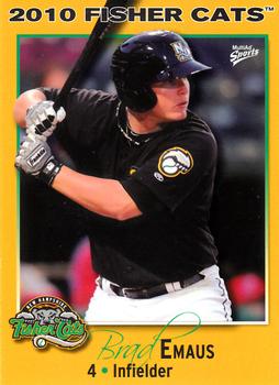 2010 MultiAd New Hampshire Fisher Cats #16 Brad Emaus Front