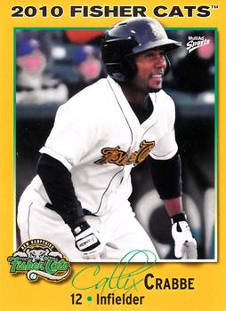 2010 MultiAd New Hampshire Fisher Cats #22 Callix Crabbe Front