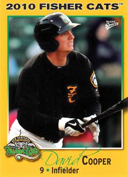 2010 MultiAd New Hampshire Fisher Cats #3 David Cooper Front
