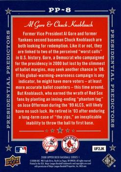 2008 Upper Deck - Presidential Predictors #PP-8 Al Gore / George Bush Back