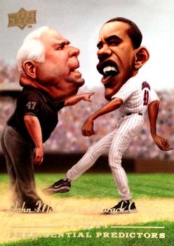 2008 Upper Deck - Presidential Predictors #PP-12 Barack Obama / John McCain Front