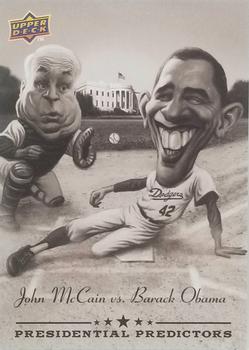 2008 Upper Deck - Presidential Predictors #PP-15 Barack Obama / John McCain Front