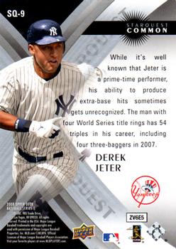 2008 Upper Deck - StarQuest Common #SQ-9 Derek Jeter Back