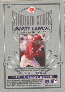 1996 Topps Laser - Stadium Stars #S5 Barry Larkin Back