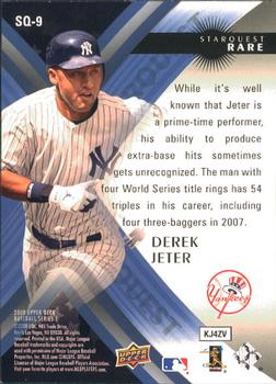 2008 Upper Deck - StarQuest Rare #SQ-9 Derek Jeter Back