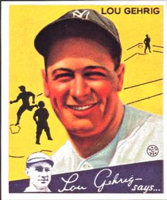 1985 Galasso 1934 Goudey (reprint) #37 Lou Gehrig Front