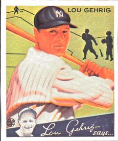 1985 Galasso 1934 Goudey (reprint) #61 Lou Gehrig Front