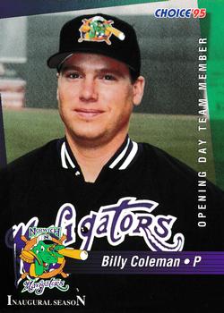 1995 Choice Norwich Navigators #NNO Billy Coleman Front