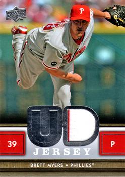 2008 Upper Deck - UD Game Jersey #UDJ-MY Brett Myers Front