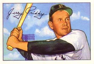 1987 Card Collectors 1952 Bowman Reprint #139 Jerry Priddy Front