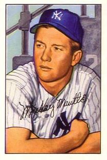 1987 Card Collectors 1952 Bowman Reprint #101 Mickey Mantle Front