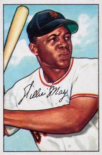 1987 Card Collectors 1952 Bowman Reprint #218 Willie Mays Front
