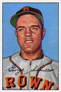1987 Card Collectors 1952 Bowman Reprint #245 George Schmees Front