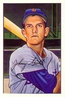 1987 Card Collectors 1952 Bowman Reprint #67 Johnny Groth Front