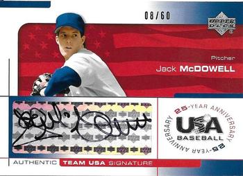 2004 Upper Deck USA 25th Anniversary - Signatures Black Ink #MCDO Jack McDowell Front