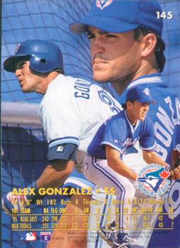 1996 Ultra #145 Alex Gonzalez Back