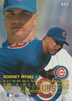 1996 Ultra #455 Rodney Myers Back