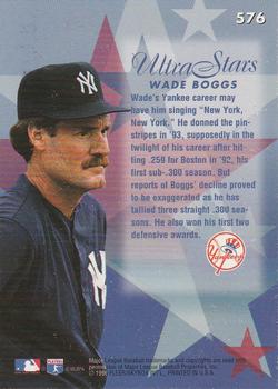 1996 Ultra #576 Wade Boggs Back