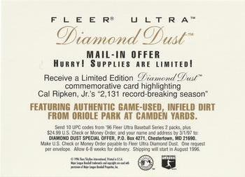1996 Ultra #NNO Diamond Dust Mail-In Offer Front