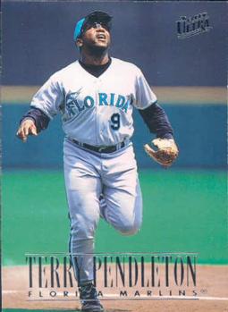 Terry Pendleton Signed Marlins 1995 Studio Baseball Card Beckett Slab –  www.