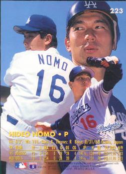 1996 Ultra #223 Hideo Nomo Back