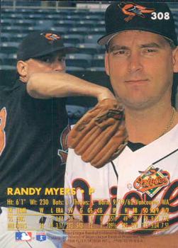 1996 Ultra #308 Randy Myers Back