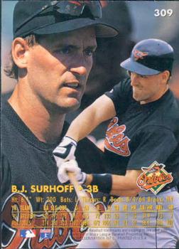 1996 Ultra #309 B.J. Surhoff Back