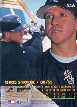 1996 Ultra #336 Chris Snopek Back