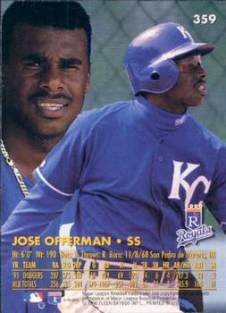 1996 Ultra #359 Jose Offerman Back