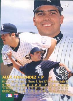 1996 Ultra #37 Alex Fernandez Back