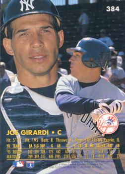 1996 Ultra #384 Joe Girardi Back