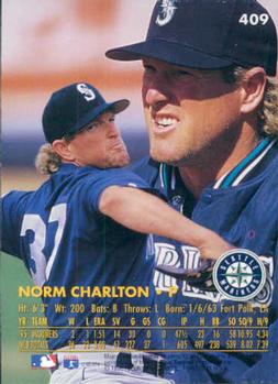 1996 Ultra #409 Norm Charlton Back