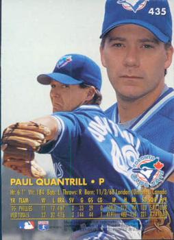 1996 Ultra #435 Paul Quantrill Back