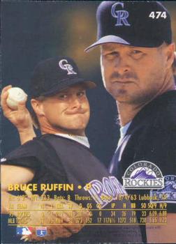 1996 Ultra #474 Bruce Ruffin Back