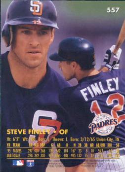1996 Ultra #557 Steve Finley Back