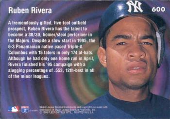 1996 Ultra #600 Ruben Rivera Back