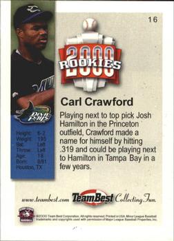 2000 Team Best Rookies #16 Carl Crawford Back