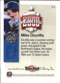 2000 Team Best Rookies #23 Mike Dzurilla Back